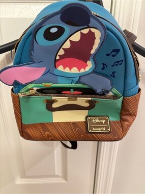 Loungefly Disney Lilo & Stitch Record Player Mini Backpack Boxlunch Exclusive